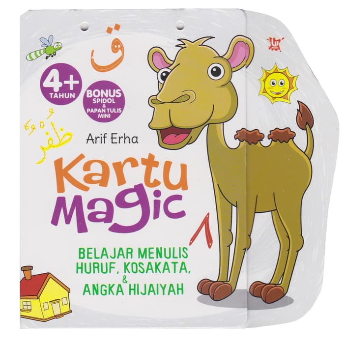 Kartu Magic Belajar Menulis Huruf, Kosakata, & Angka Hijaiyah