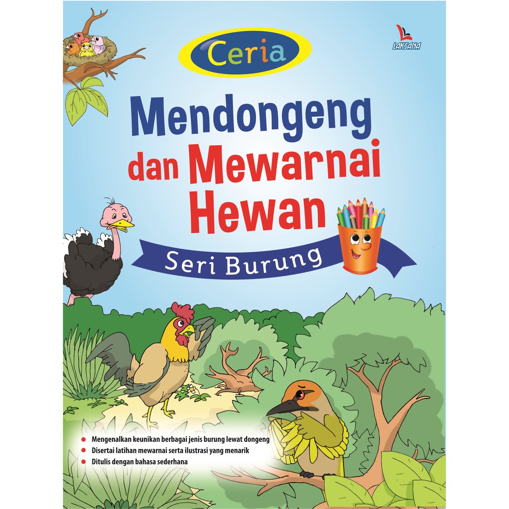 Ceria Mendongeng dan Mewarnai Hewan Seri Burung