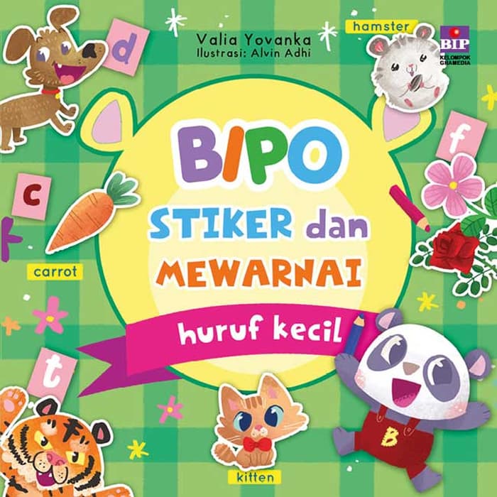 Bipo Stiker dan Mewarnai : Huruf Kecil