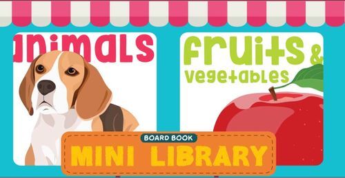 Board Book Mini Library Animals - Fruit and Vegetables / Team Merchandising