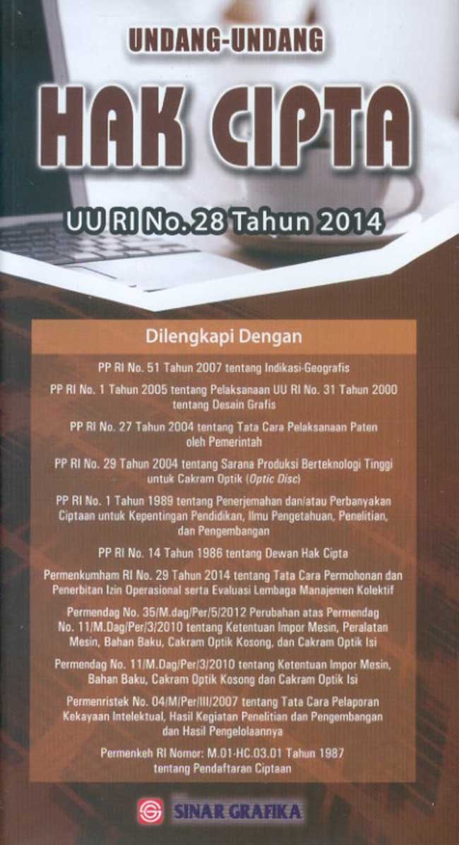 Undang-undang hak cipta : UU RI No. 28 Tahun 2014