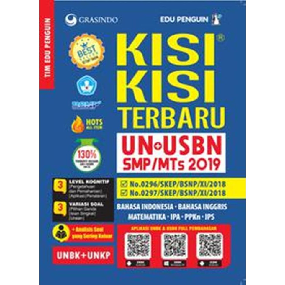 Kisi-kisi terbaru UN + USBN SMP/MTs 2019