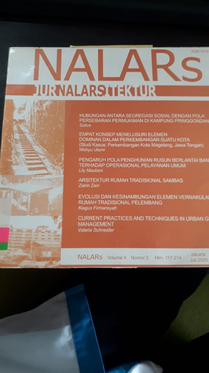 Nalars : Jurnal Arsitektur