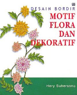 Desain bordir motif flora dan dekoratif