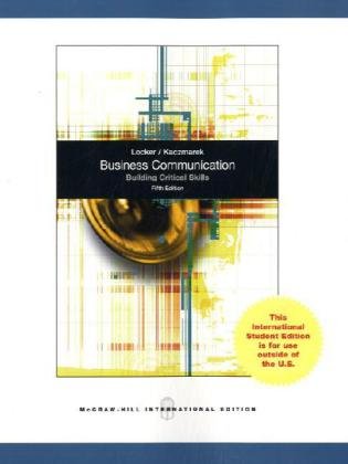 Business Communication : Building Critical Skills