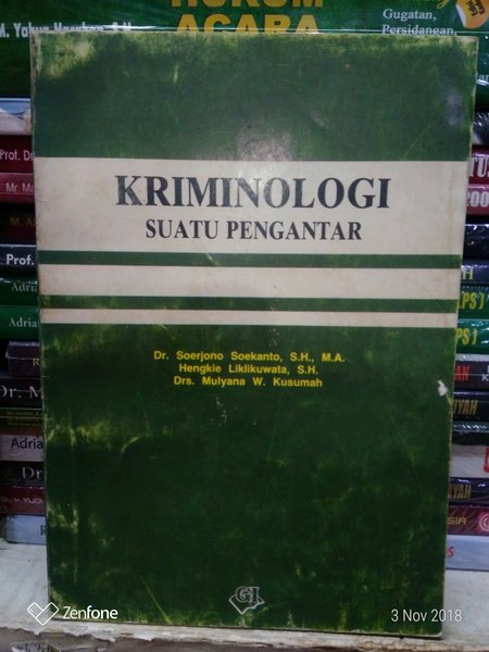 Kriminologi Suatu Pengantar