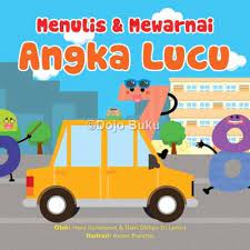 Menulis dan mewarnai angka lucu