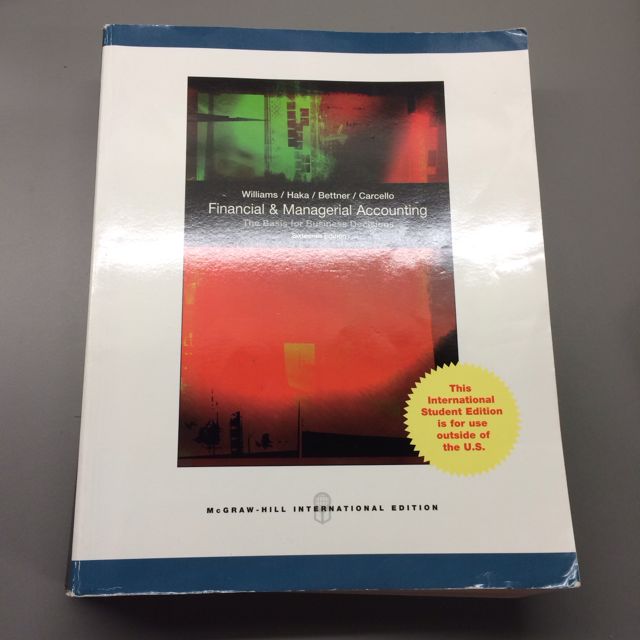 Financial & managerial accounting : the basis for business desicions