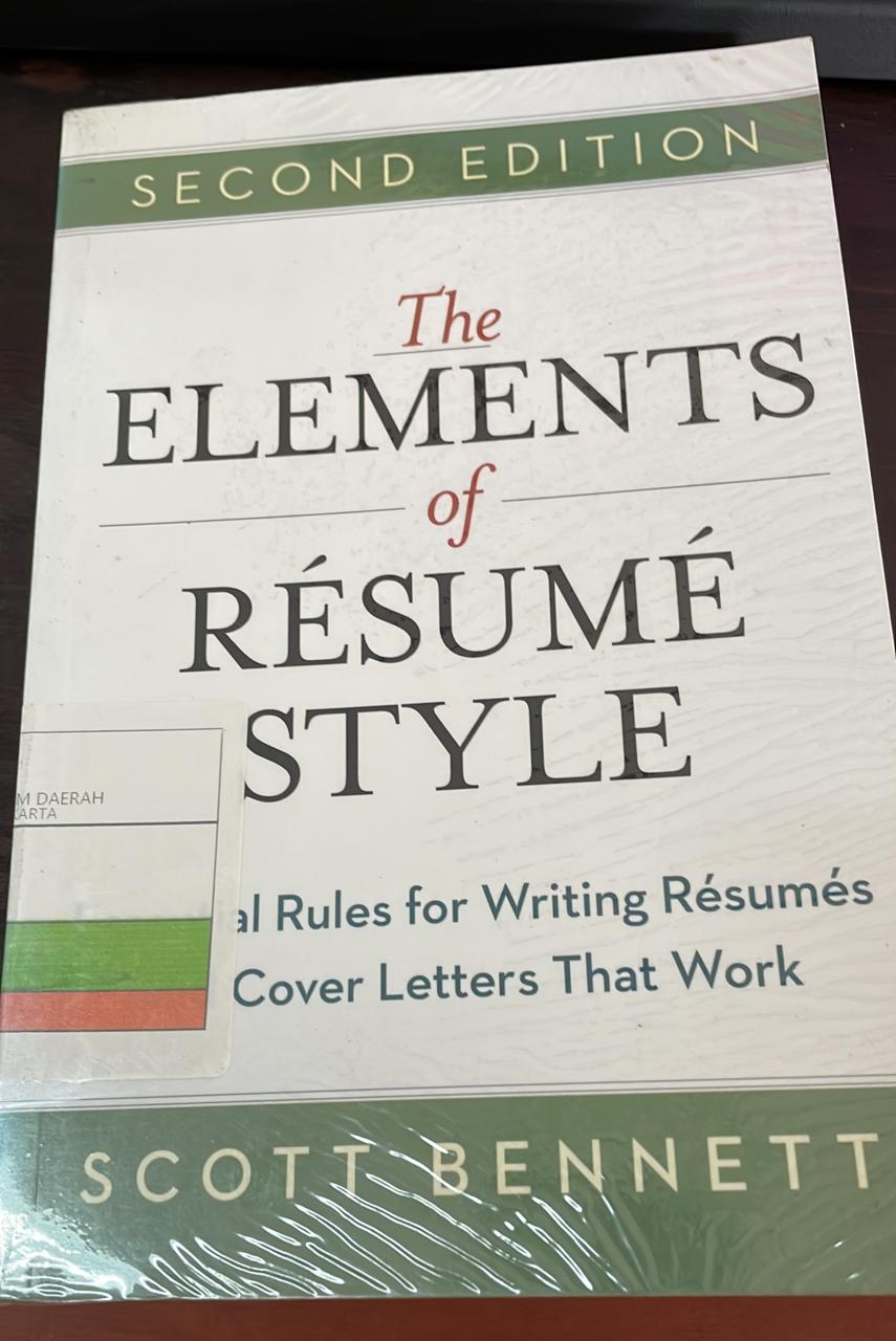 The Elements Of Resume Style / Bennet Scott