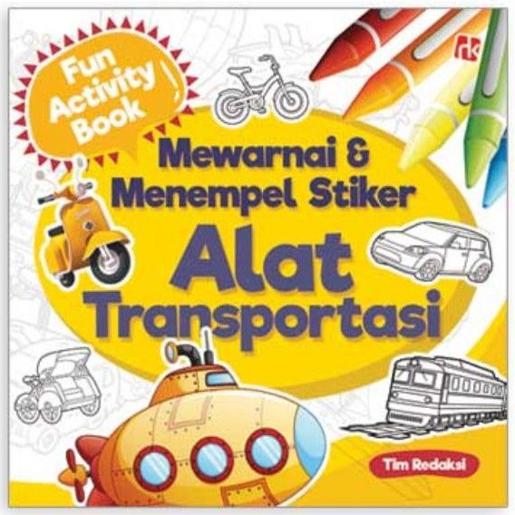 Mewarnai 7 Menempel Stiker Alat Transportasi