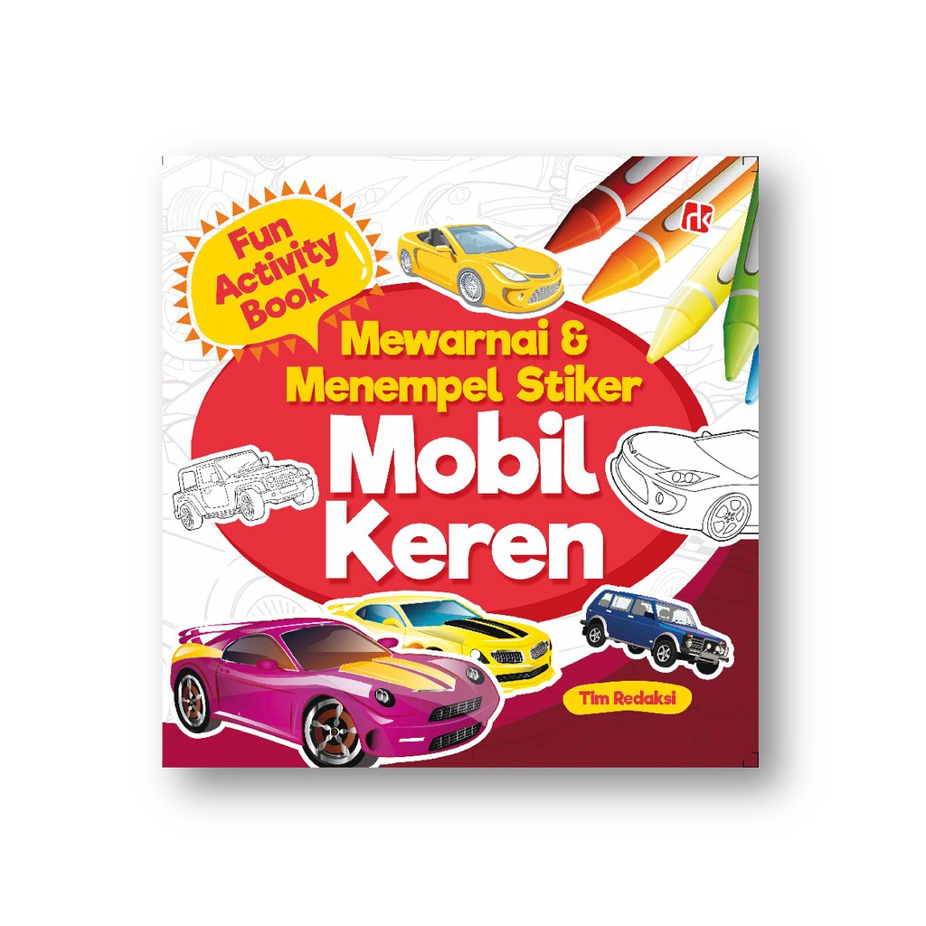 Mewarnai & Menempel Stiker Mobil Keren