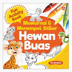 Mewarnai & Menempel Stiker Hewan Buas