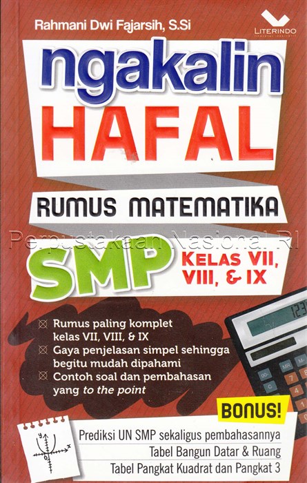Ngakalin hafal rumus matematika SMP kelas vii, viii, & ix