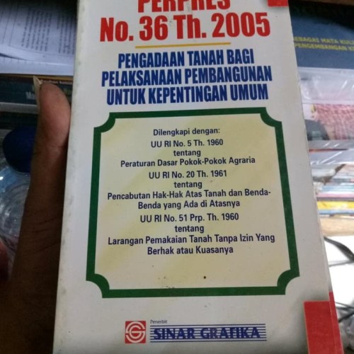 perpres no.36 th.2005 : pengadaan tanah bagi pelakasaanan pembangunan untuk kepentingan umum