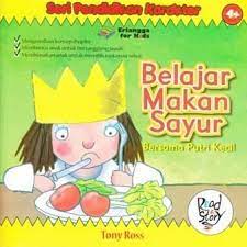 Belajar makan sayur bersama putri kecil