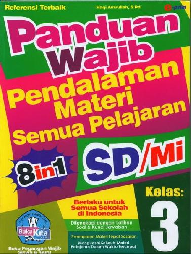 Panduan wajib pendalaman materi semua pelajaran SD/MI kelas 3