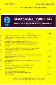 Masyarakat Indonesia : Majalah Ilmu-ilmu Sosial Indonesia