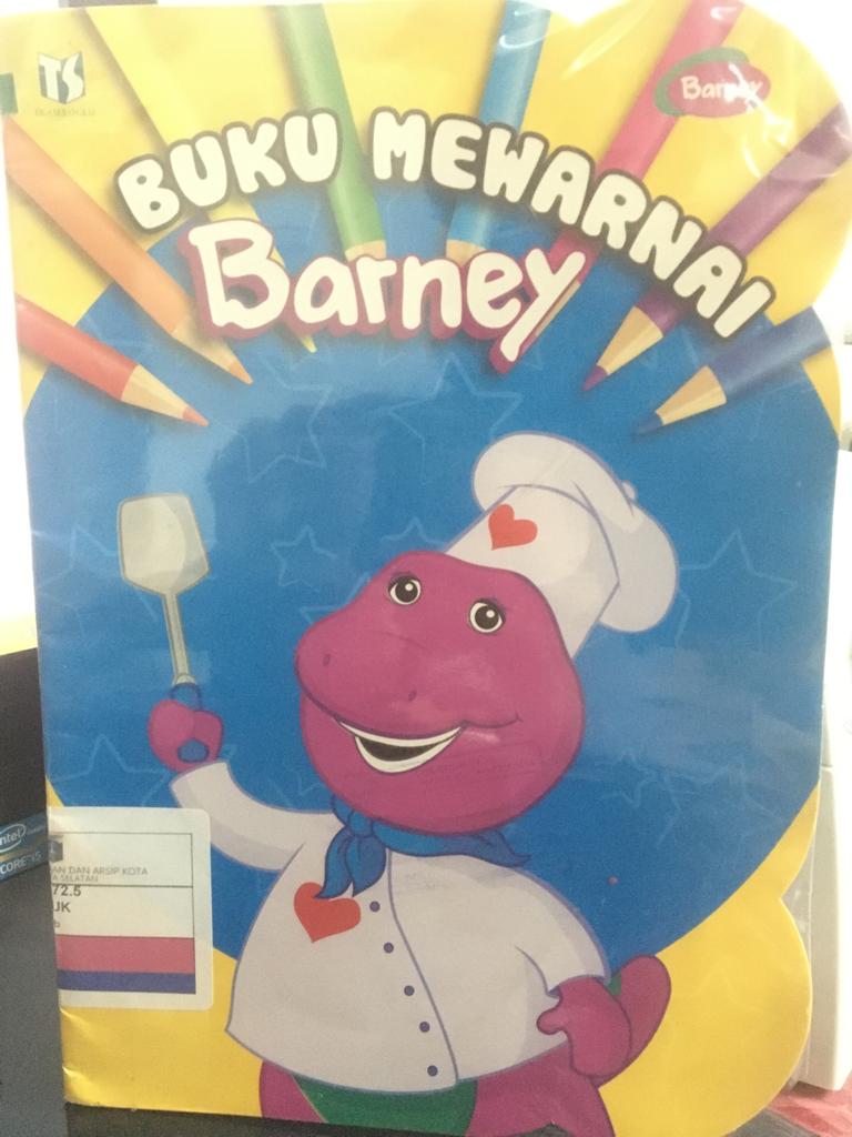 Buku mewarnai barney