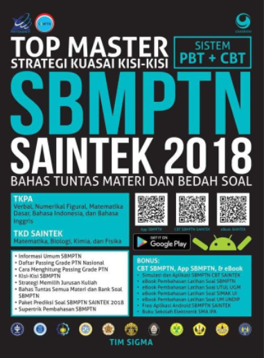 Top master SBMPTN SAINTEK 2018 : Tim Sigma ; editor, Eko Setiawan