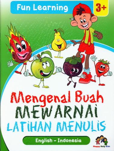 Mengenal buah mewarnai latihan menulis
