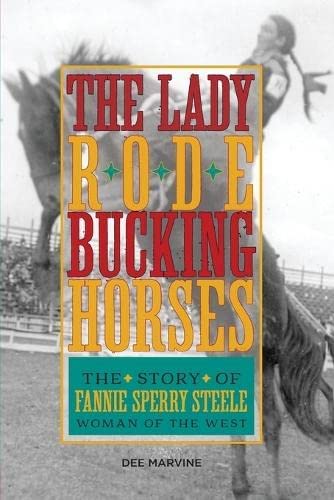 The lady rode bucking horses