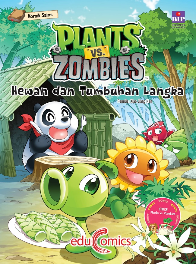 Komik sains plants vs zombies : hewan dan tumbuhan langka / Xiao Jiang Nan; pengalih bahasa, Rahmi vania; penyunting, Febriani