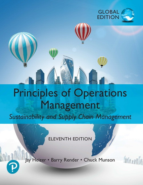 Principles of operations management - global edition : sustainability and supply chain management -11th edition