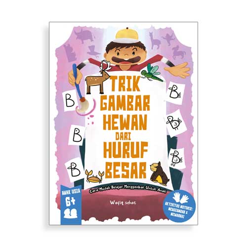 Trik gambar hewan dari huruf besar