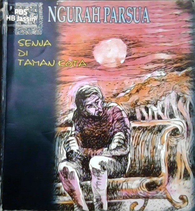 Senja di taman kota