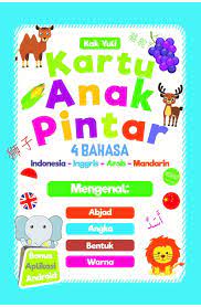 Kartu anak pintar 4 bahasa : Indonesia, Inggris, Arab, Mandarin
