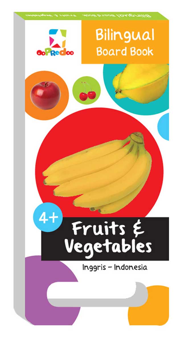 Bilingual Board Book : Fruits & Vegetables 4+