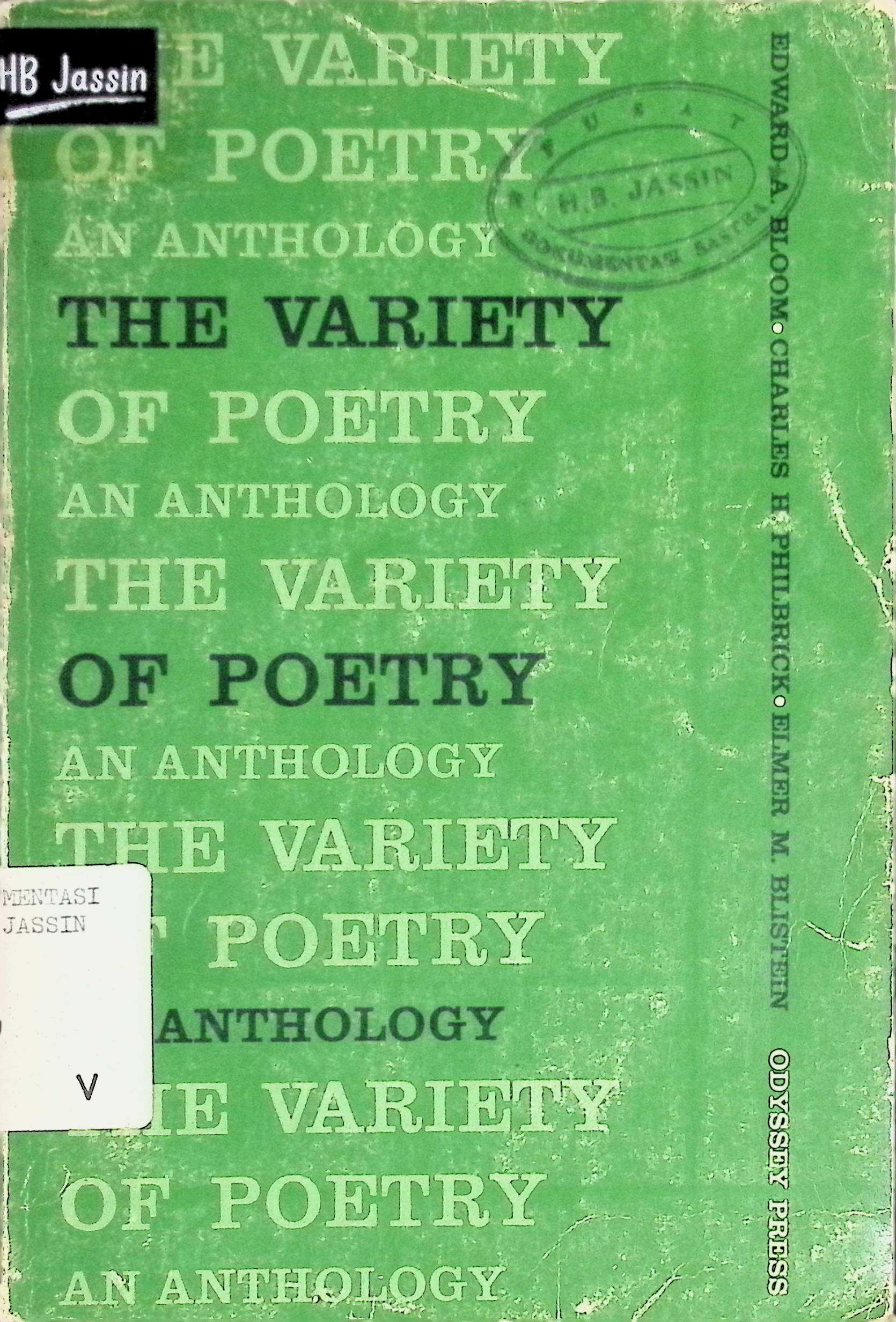 The variety of poetry: anthology / Edward A. Bloom dkk