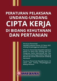 Peraturan pelaksana undang-undang cipta kerja di bidang kehutanan dan pertanian