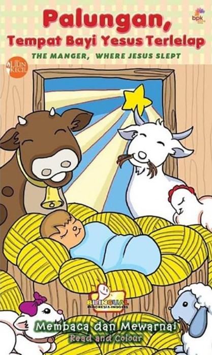 Palungan, tempat bayi Yesus terlelap : Mambaca dan Mewarnai