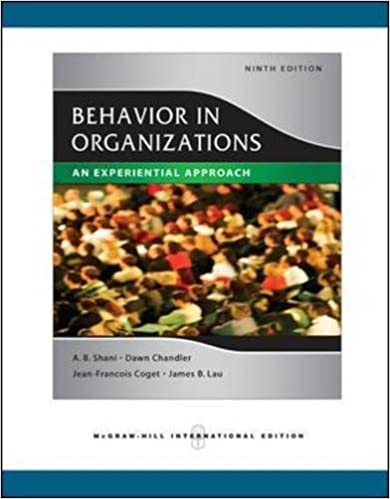 Behavior in organizations : an experiential approach