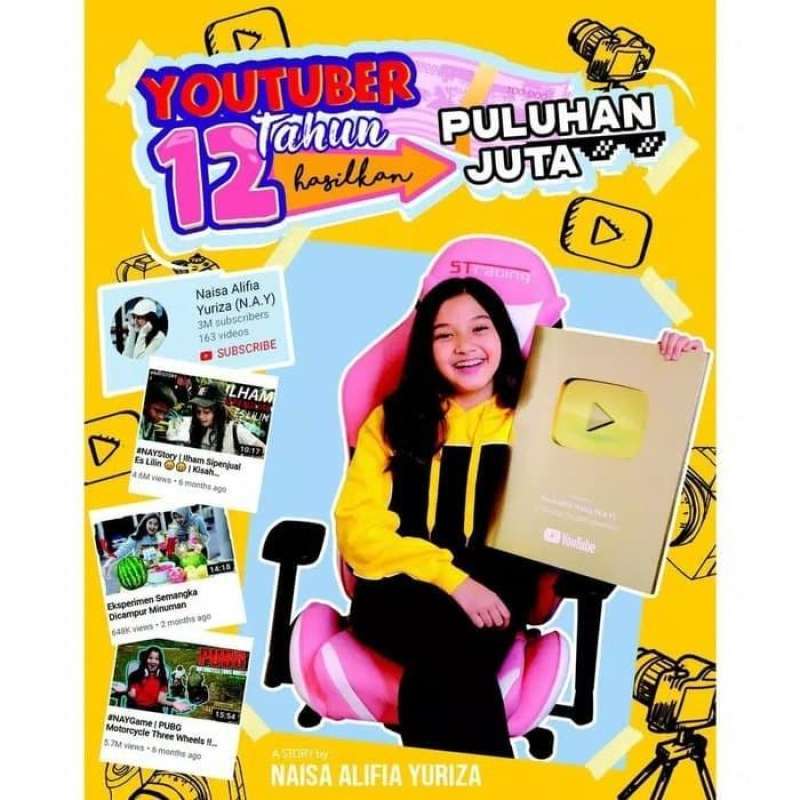 Youtuber 12 tahun hasilkan puluhan juta