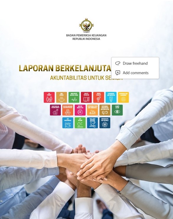 Laporan berkelanjutan BPK 2020 akuntabilitas untuk semua / Badan Pemeriksa Keuangan Republik Indonesia, Agung Firman Sampurna, Agus Joko Pramono, Hendra Susanto, Pius Lustrilanang, Achsanul Qosasi, Isma Yatun, Bahrulah Akbar, Harry Azhar, Daniel Lumban Tobing