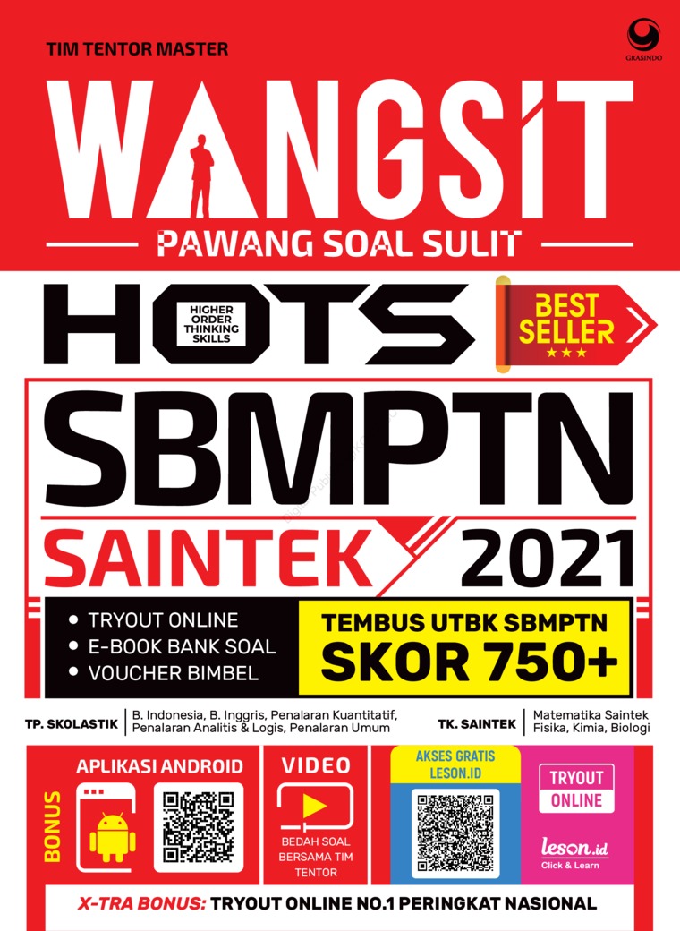 Wangsit pawang soal sulit hots SBMPTN saintek 2021 / penyusun, Tim Tentor Master, penyunting, Tim Redaksi Oxygen