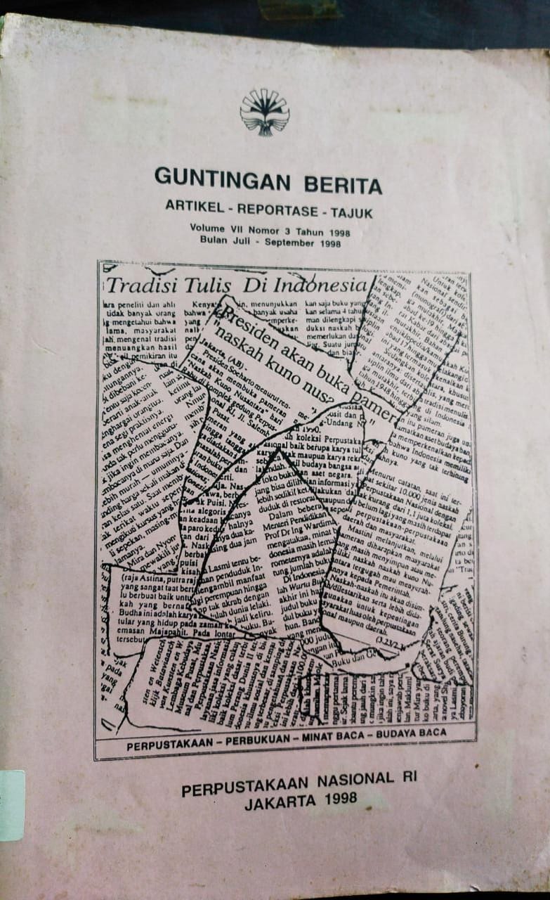 GUNTINGAN BERITA : ARTIKEL - REPOTASE - TAJUK : Bulan Juli - September 1998