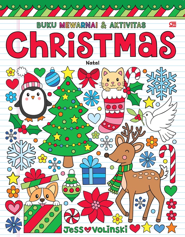 Christmas = Natal :  Buku mewarnai & aktivitas / Jess Volinski ; alih bahasa, Adassa Manoppo