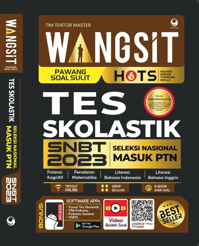 Wangsit pawang soal sulit hots tes skolastik seleksi nasional masuk ptn 2023 / Tim Tentor Master ; editor, Tim Redaksi Oxygen
