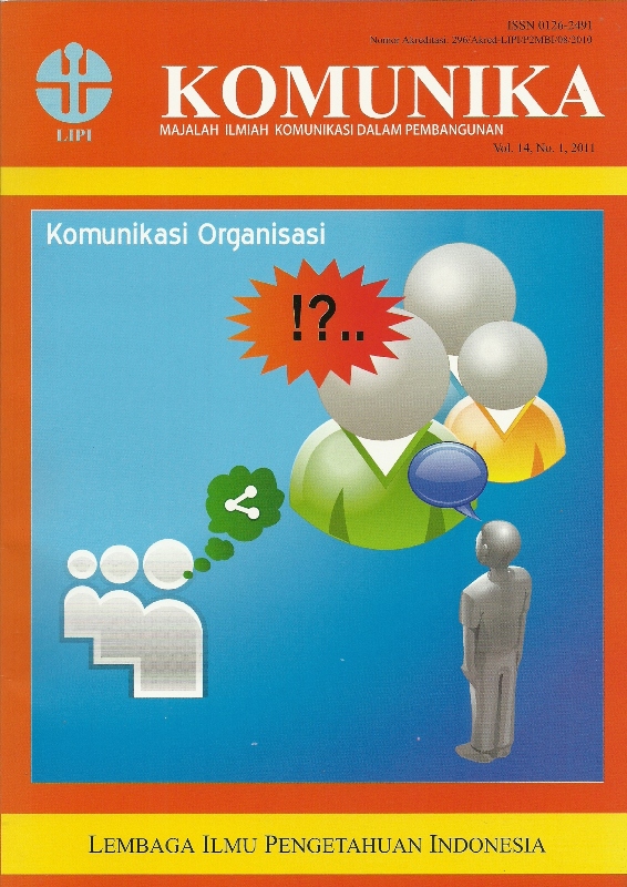 Komunika : Majalah ilmiah komunikasi dalam pembangunan Vol. 14 No. 1 2011
