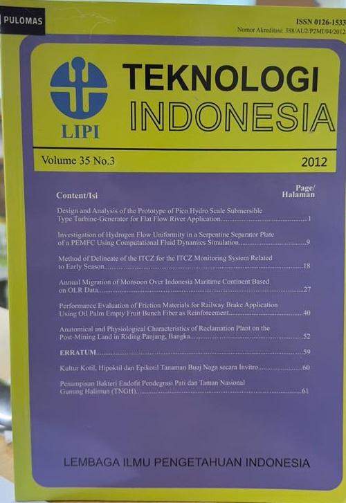 Teknologi Indonesia Vol. 35 No.3
