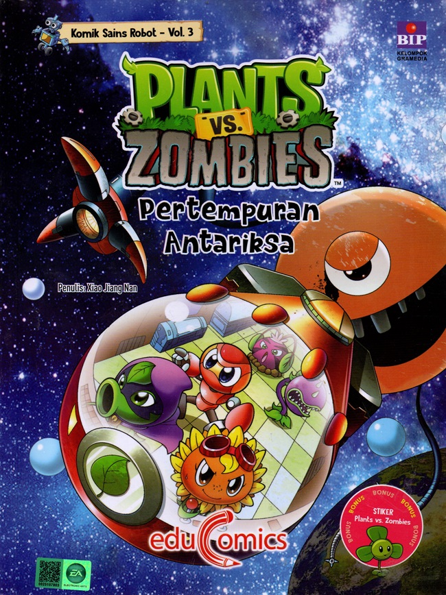 Plants vs zombies komik sains robot 3 :  pertempuran antariksa / Xiao Jiang Nan ; pengalih bahasa, Adistia Kartika Rini ; penyunting, Ifan Afiansa