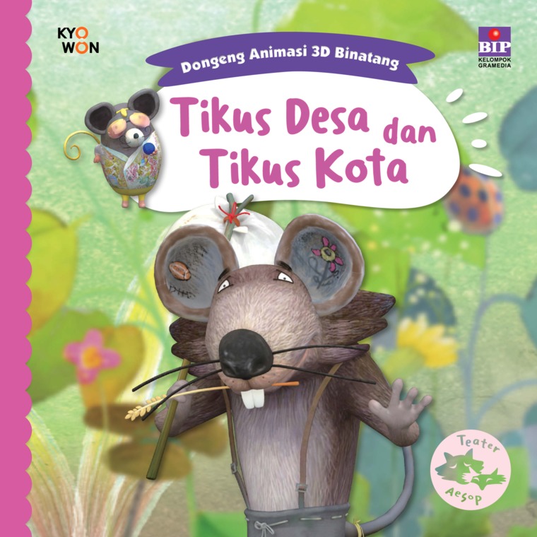 Dongeng animasi 3d binatang : tikus desa dan tikus kota