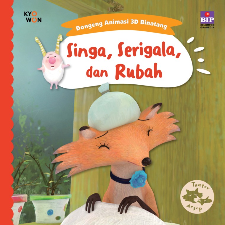 Dongeng animasi 3d binatang : singa, serigala, dan rubah