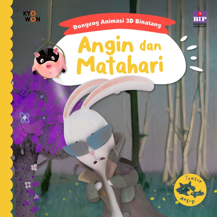 Dongeng animasi 3d binatang : angin dan matahari
