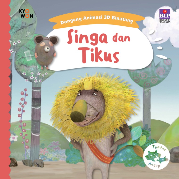 Dongeng animasi 3d binatang : singa dan tikus