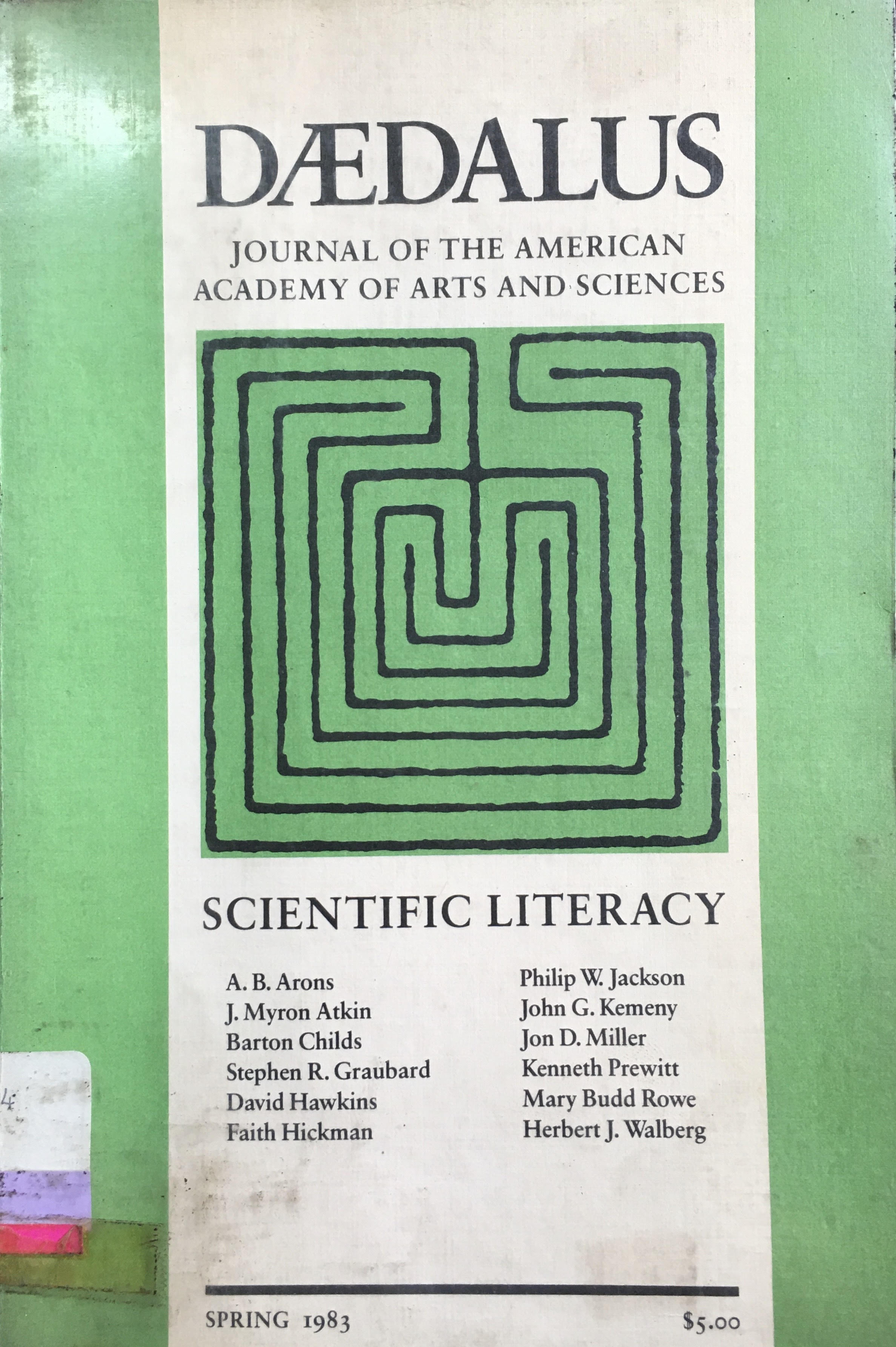 Daedalus Journal of the American academy of arts and sciences : Scientific Literacy