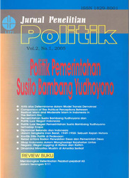 Jurnal Penelitian Politik : Politik pemerintahan Susilo Bambang Yudhoyono